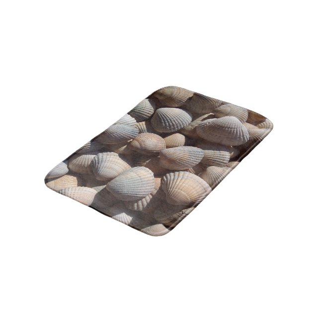 Sunny Seashells, Bath Mat, Summer Beach, Nature Badrumsmatta (Vinklad)
