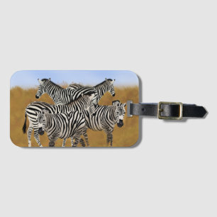 Sunny Serengeti Zebra Safari Wildlife Äventyr Bagagebricka