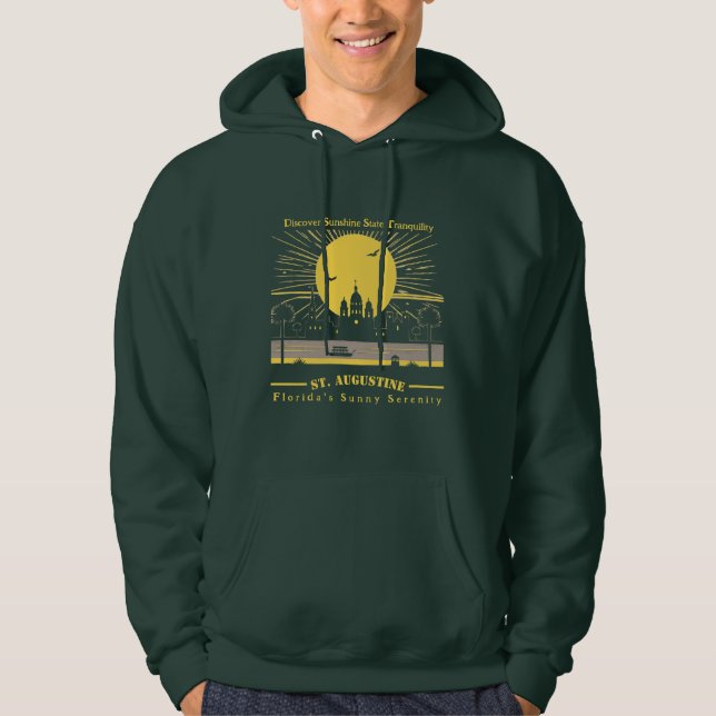 Sunny Serenity: Saint Augustine Florida Hoodie (Framsida)