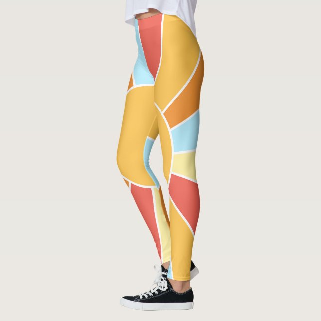 Sunny Shiny Sol Rays Design Leggings (Vänster)
