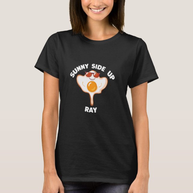 Sunny Side Up Cute Egg Funny Breakfast Pun T Shirt (Framsida)