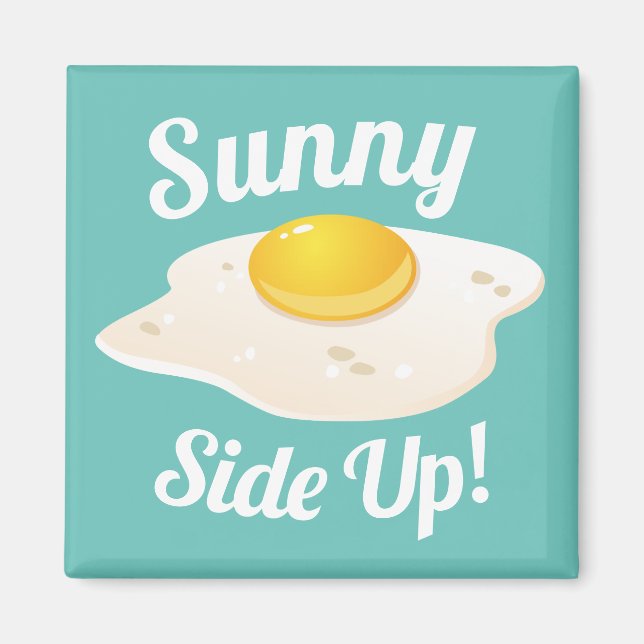 Sunny Side Up Fried Egg Breakfast Magnet (Framsidan)
