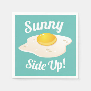 Sunny Side Up Fried Egg Breakfast Pappersservett