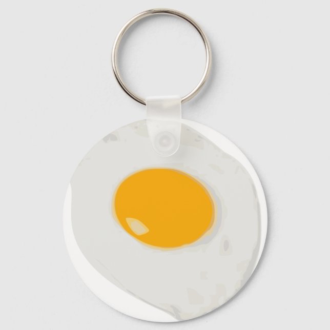 Sunny Side Up Fried Egg Nyckelring (Framsida)