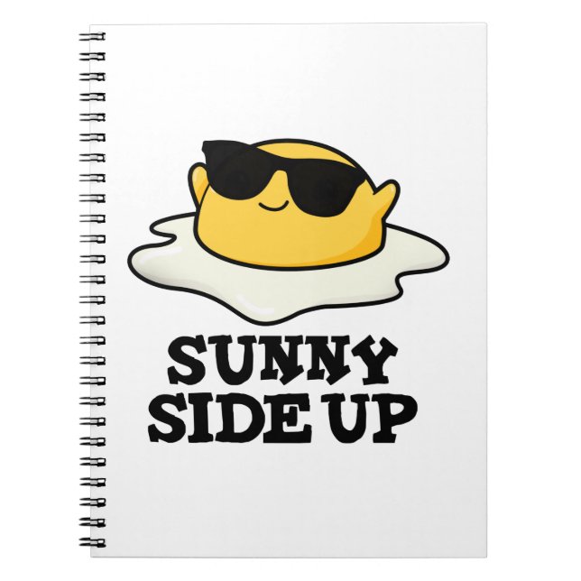 Sunny Side Up-ung Fried Egg Pun Anteckningsbok (Framsidan)