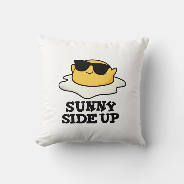 Sunny Side Up-ung Fried Egg Pun Kudde (Framsida)