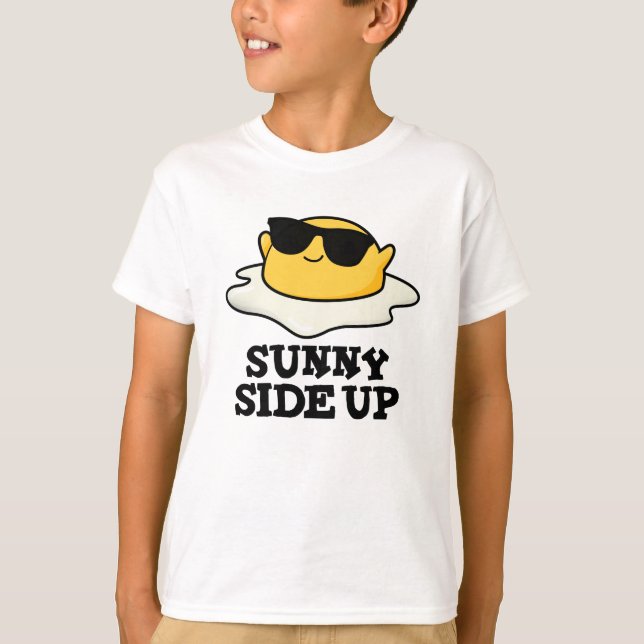 Sunny Side Up-ung Fried Egg Pun T Shirt (Framsida)