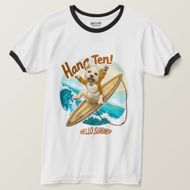 Sunny Skater Valp T Shirt (Design framsida)