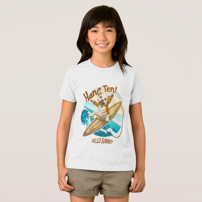 Sunny Skater Valp T Shirt (Framsida Full)