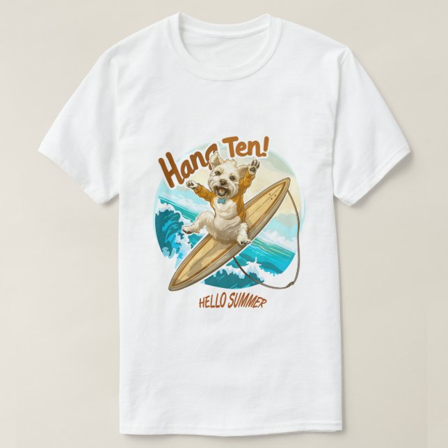 Sunny Skater Valp T Shirt (Design framsida)