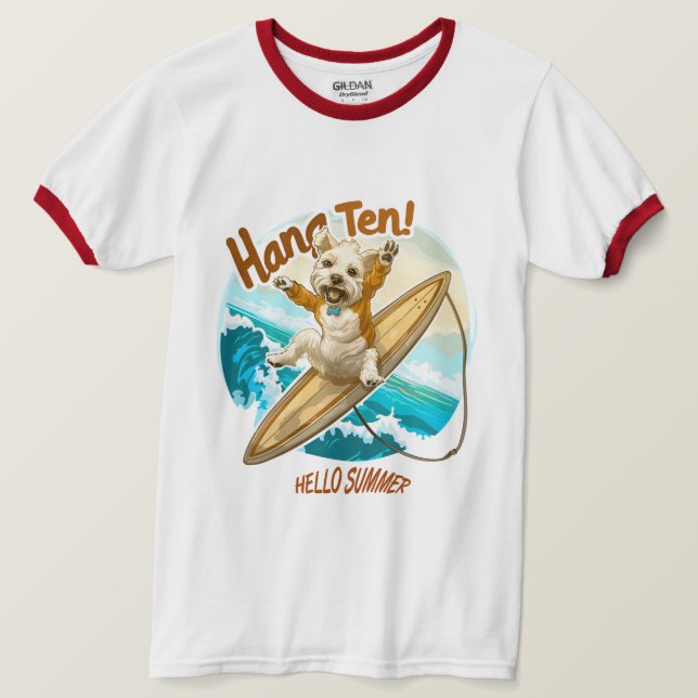 Sunny Skater Valp T Shirt (Design framsida)