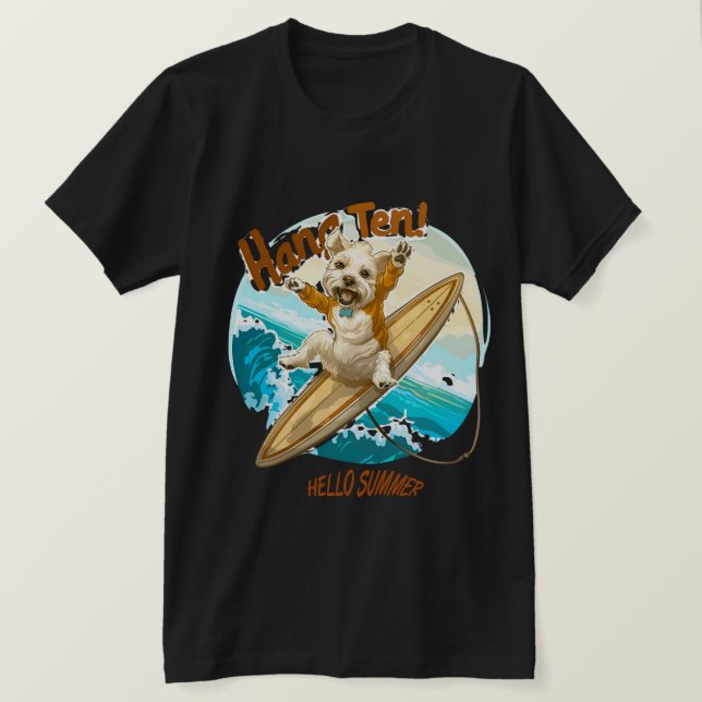 Sunny Skater Valp T Shirt (Design framsida)