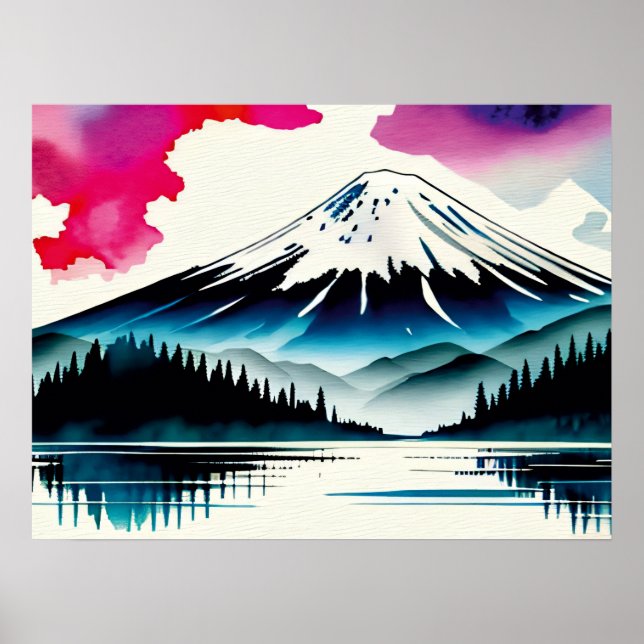 Sunny Slopes: Målad Panorama Poster (Framsidan)