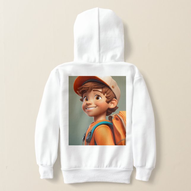 Sunny Smiles: Äventyr på en åttaårig Glatt T Shirt (Laydown Baksida)