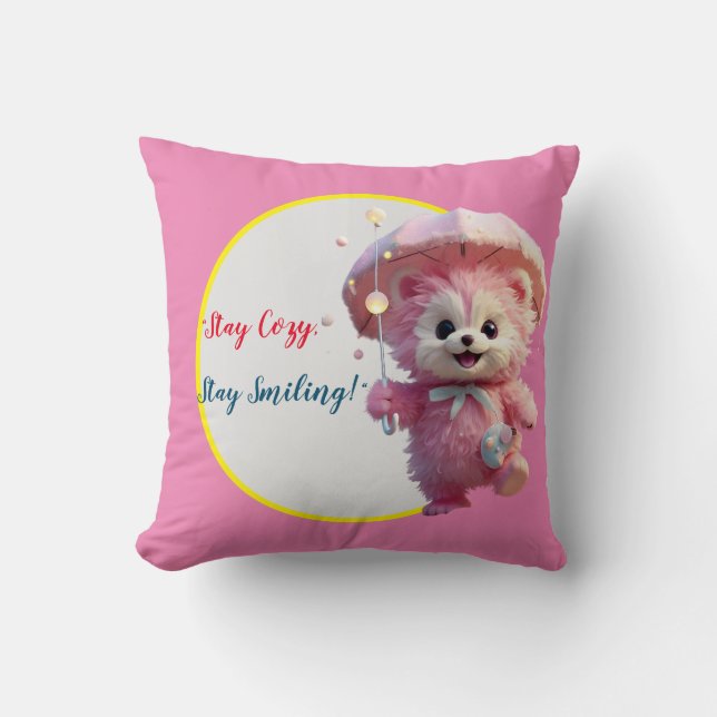 ’Sunny Smiles Umbrella’ Kudde (Framsida)