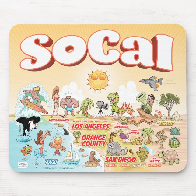 Sunny SoCal Mouse Pad Musmatta (Framsidan)