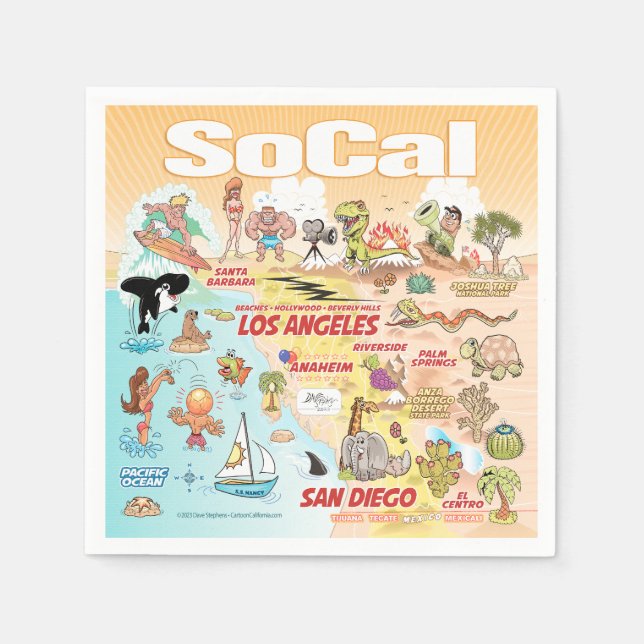 Sunny SoCal Pappersservett (Framsidan)