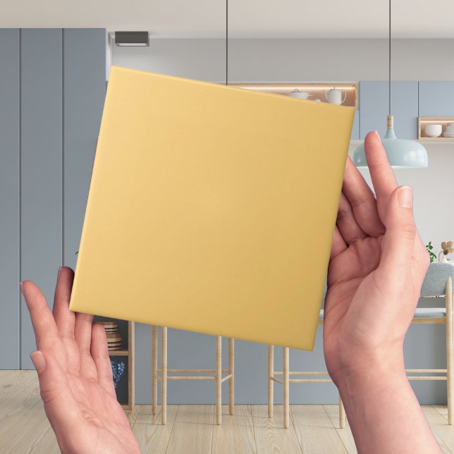 Sunny Soft Muted Gult Färg Tile Kakelplatta (muted yellow decorative tiles)