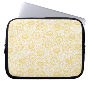 Sunny Solros Mönster Laptop Fodral
