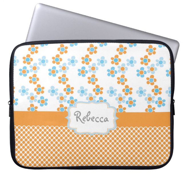 Sunny sommarblomma gult laptop sleeve (Framsidan)