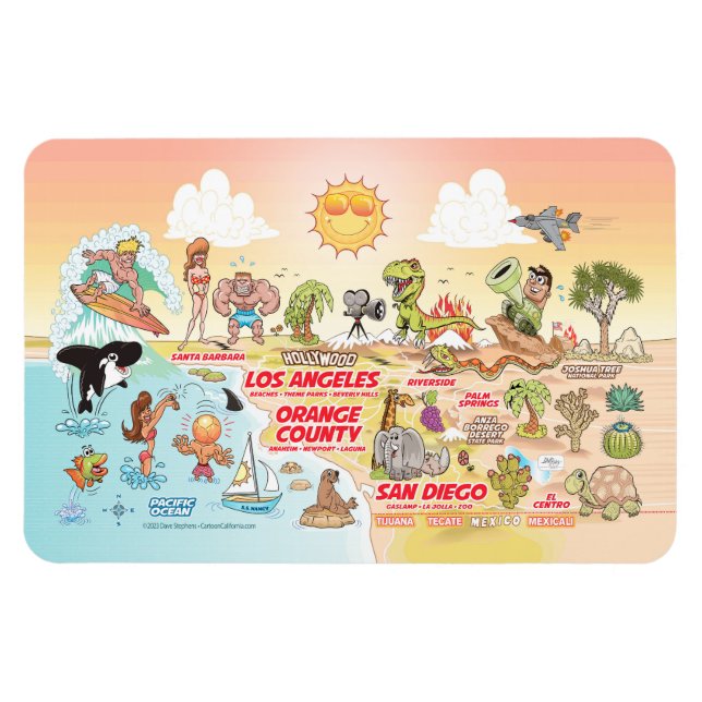 Sunny Southern California Magnet (Horisontell)