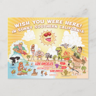 Sunny Southern California Postcard Vykort