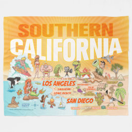 Sunny Southern California Sherpa Blanket Fleecefilt