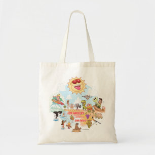 Sunny Southern California Tecknad Tote Tygkasse