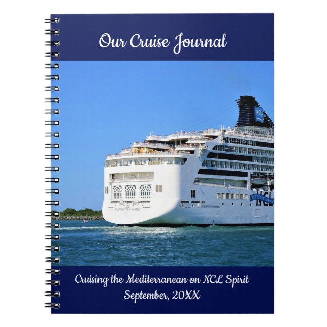 Sunny Spirit Stern Anpassningsbar Cruise Journal Anteckningsbok (Framsidan)