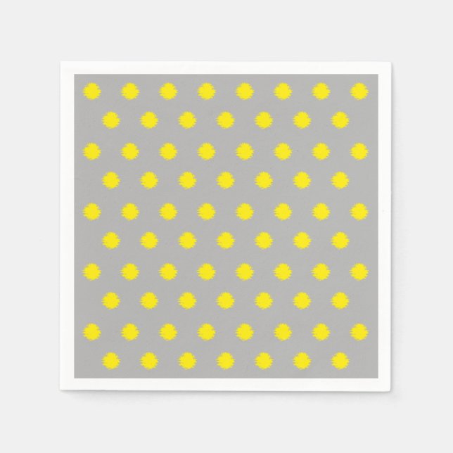 Sunny Splatter Polka Dot Pattern Pappersservett (Framsidan)