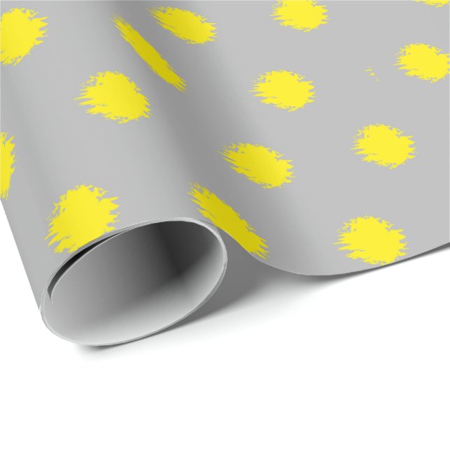 Sunny Splatter Polka Dot Pattern Presentpapper (Rullad Hörn)