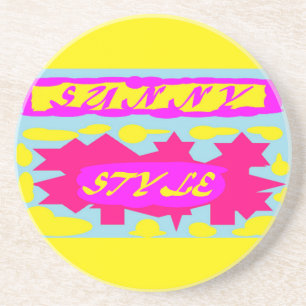 SUNNY STIL DEEP ROSA CANARY GULT AND HIMLAR BLUE UNDERLÄGG