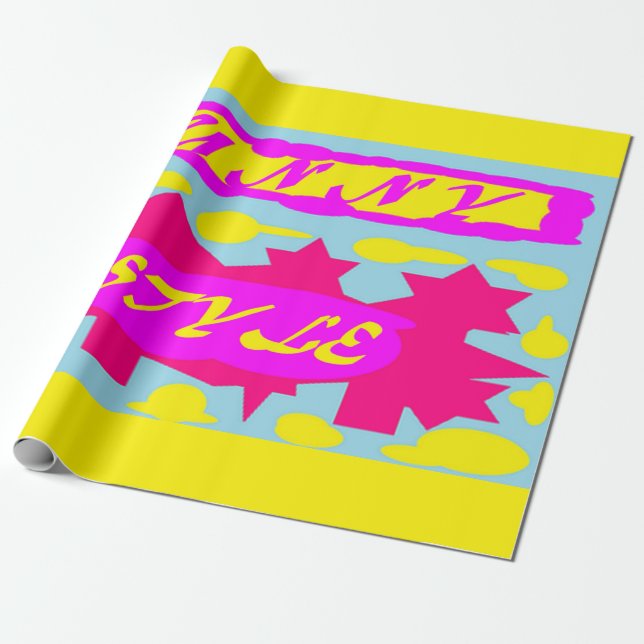SUNNY STIL DESIGN ROSA LEMON BLUE PRESENTPAPPER (Utrullad)