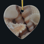Sunny Summer Seashells, Sea Snäcka Beach Kärlek Julgransprydnad Keramik<br><div class="desc">Sunny Summer Seashells,  Sea Snäcka Beach Kärlek</div>