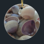 Sunny Summer Seashells, Sea Snäcka Beach Ocean Julgransprydnad Keramik<br><div class="desc">Sunny Summer Seashells,  Sea Snäcka Beach Ocean</div>