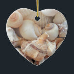 Sunny Summer Seashells, Snäckor Beach Kärlek Julgransprydnad Keramik<br><div class="desc">Sunny Summer Seashells,  Snäckor Beach Kärlek</div>