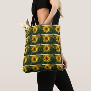 Sunny Sunblommor Tote Bag Tygkasse