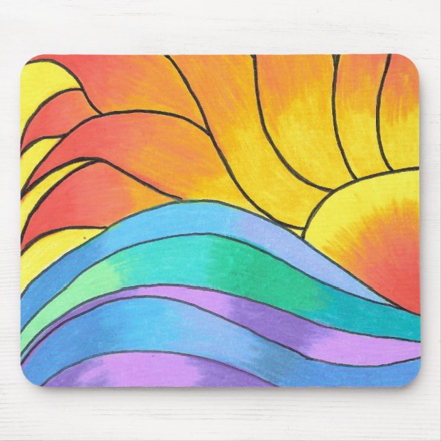 Sunny Sunset - Mousepad Musmatta (Framsidan)