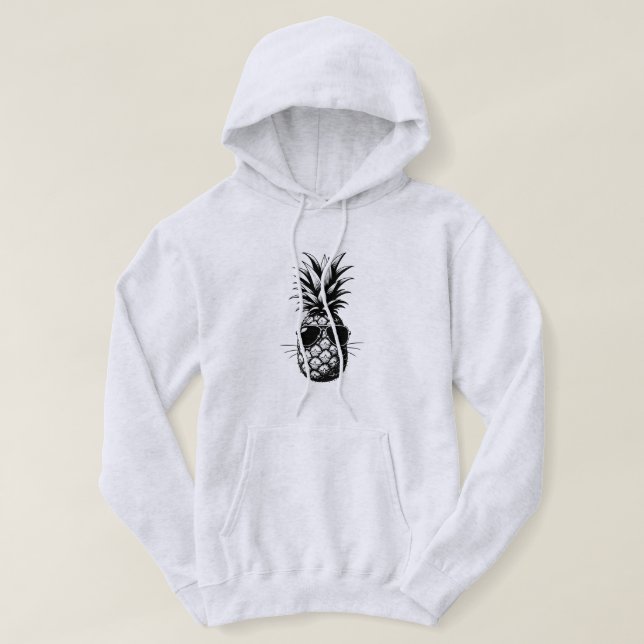 Sunny Surprise Black and White Hoodie (Design framsida)