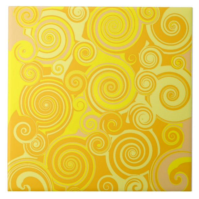 Sunny Swirl Bathroom Tile Kakelplatta (Framsidan)