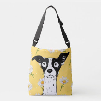 Sunny Tassar Gult Whimsical Blommigt Tote Bag Axelväska