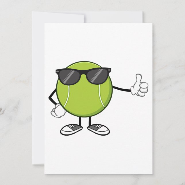 Sunny Tennis Boll Inbjudningar (Framsida)