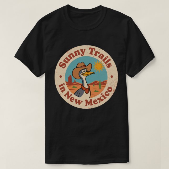 Sunny Trails_ New mexico Desert Artwork T Shirt (Design framsida)