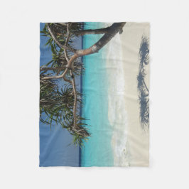 Sunny Tropical Beach Ocean Paradise Fleecefilt