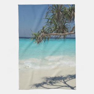 Sunny Tropical Beach Ocean Paradise Kökshandduk