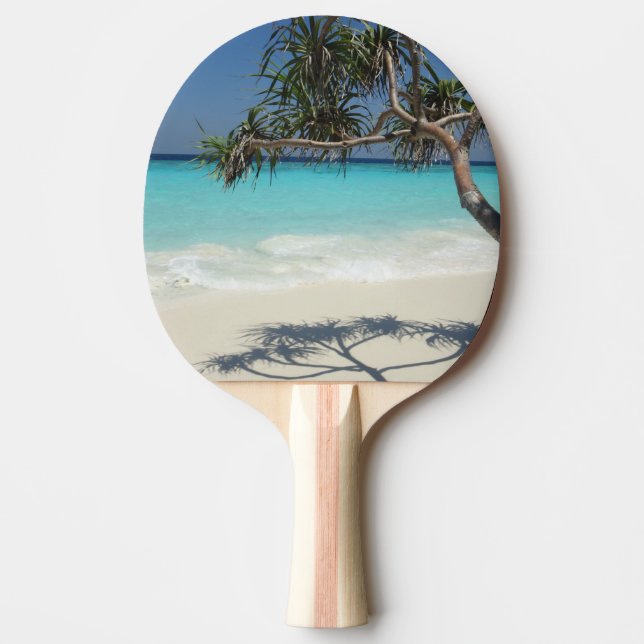 Sunny Tropical Beach Ocean Paradise Pingisracket (Framsidan)