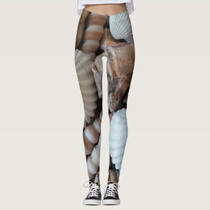 Sunny Tropical Exotic Snäckors Photography Summer Leggings