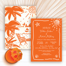 Sunny Tropical Hand plockade Bröllop Destination