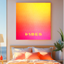Sunny 'Vibes' Rosa Orange och Gult Ombre