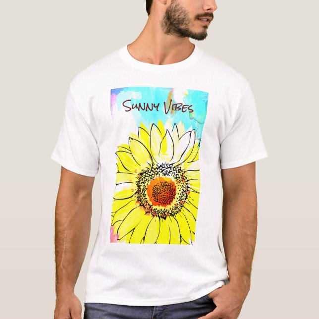 Sunny Vibes solrosvibrant T Shirt (Framsida)